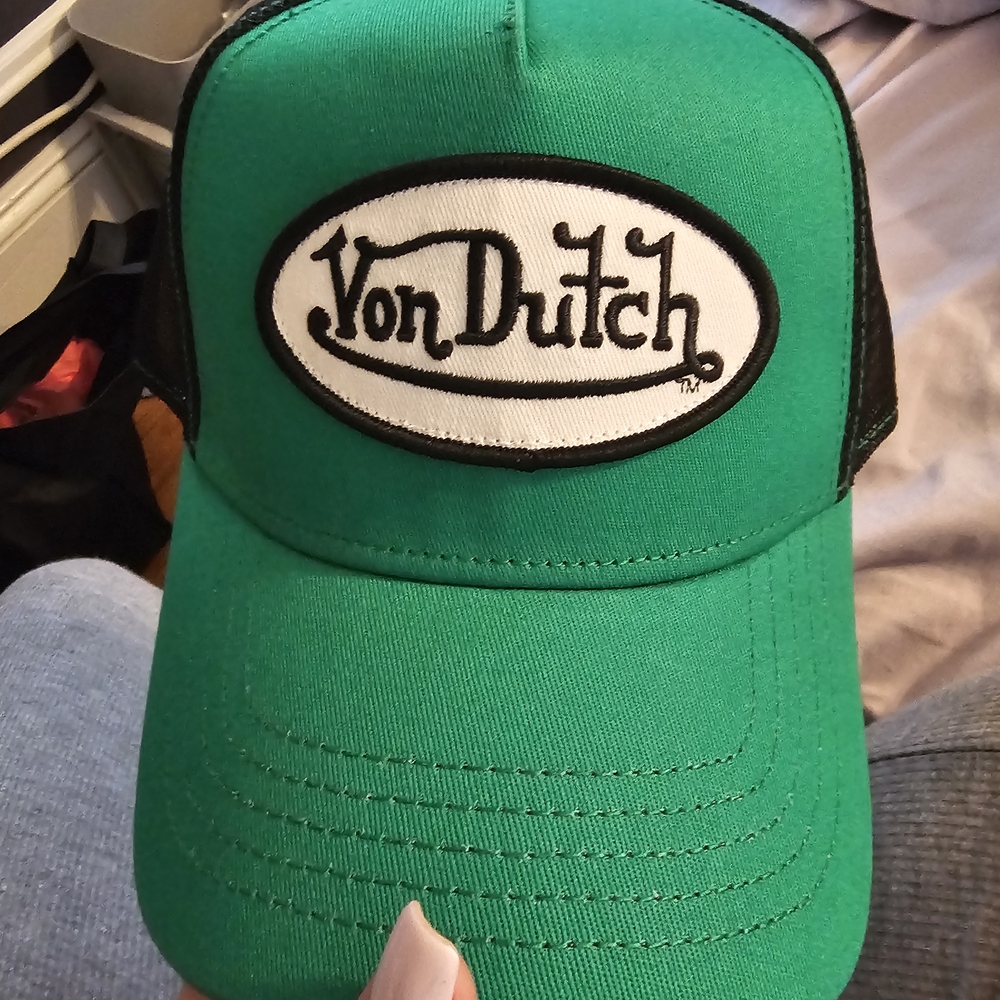 Von Dutch Green and Black Cap